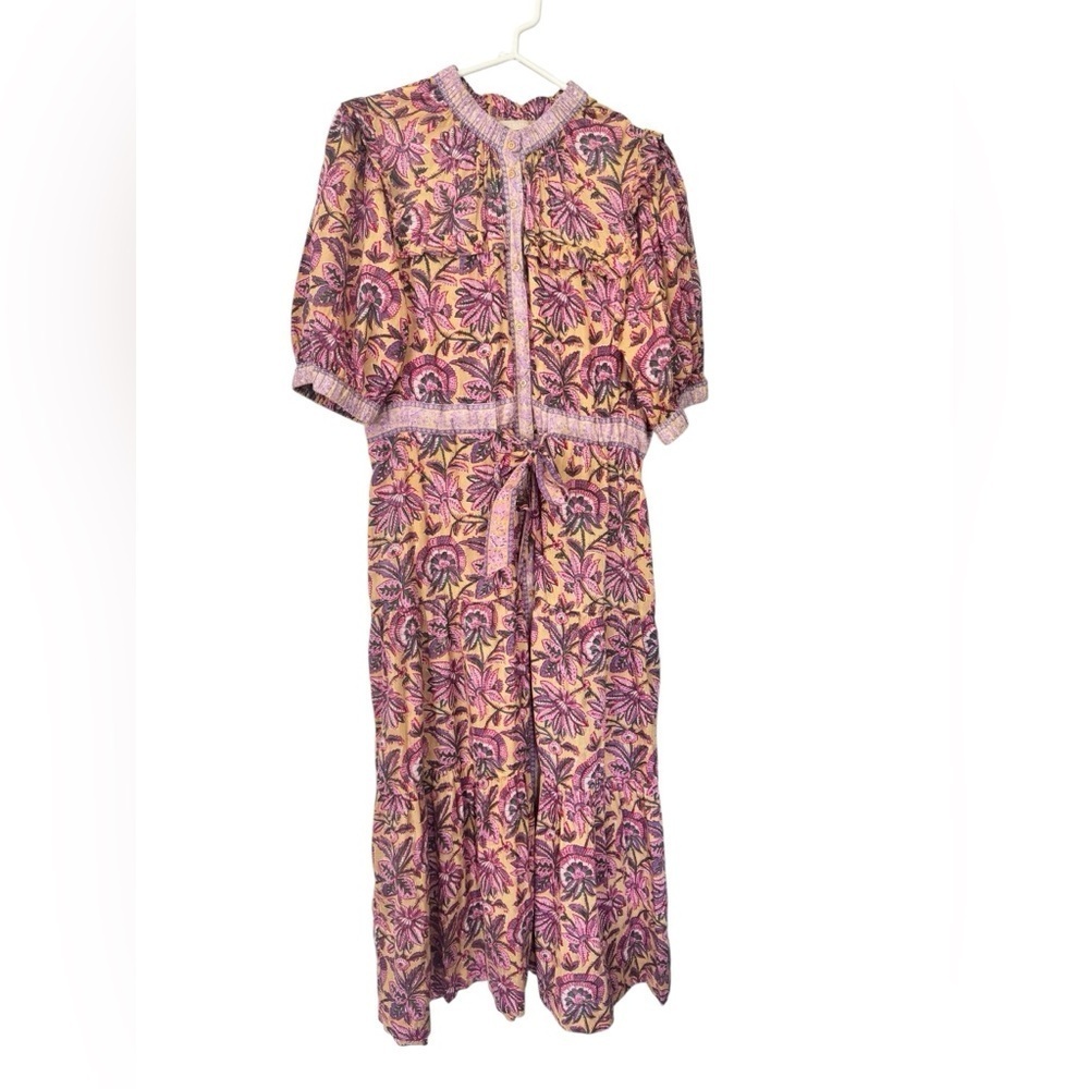 Lola Australia Pacific Boho Belted Midi Dress Size L - Picture 8 of 15